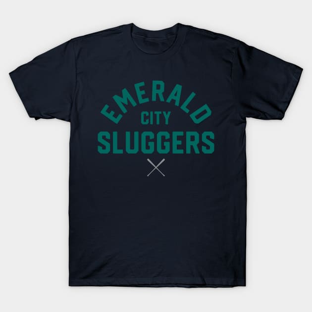 Seattle 'Emerald City Sluggers' Baseball Fan T-Shirt: Swing for the Fences with Seattle Pride! T-Shirt by CC0hort